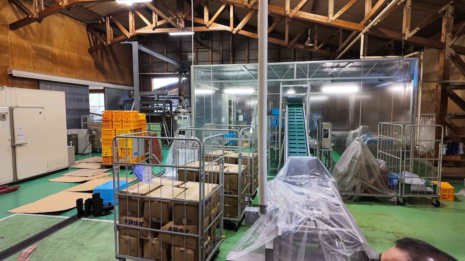 木頭ゆずの加工場